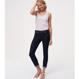 LOFT Skinny Jeans In Dark Rinse Wash